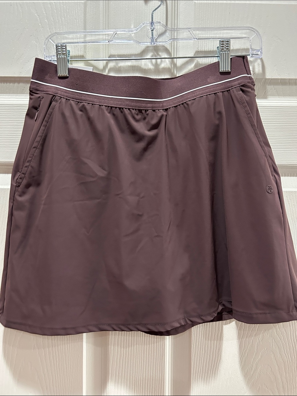 Soybu Plum Athletic Skort with Contrast Waistband
